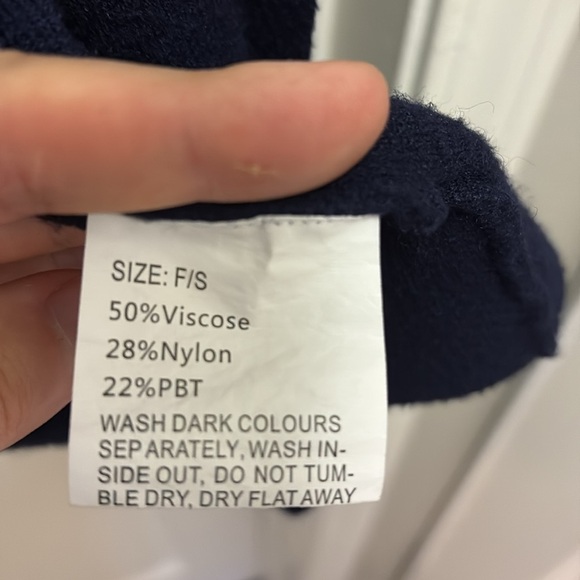 Women's Navy blue Open Front Cardigan Sweater - Picture 5 of 7